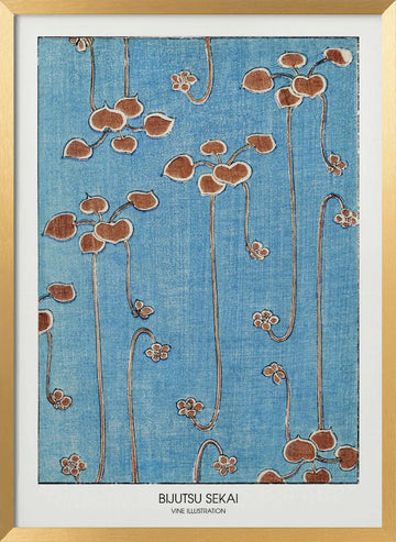 Vine Illustration | Poster - Gold Frame Interior