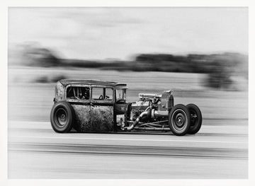 Rusty Hot Rod Racing | Poster - White Frame Interior