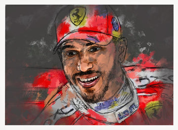 Joyful Racing Driver | Poster - White Frame Interior
