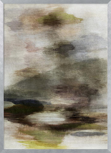 Misty Water Reflection | Poster - Silver Frame Interior