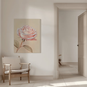 Dreamy Glitter Rose | Canvas - Room Interior 1