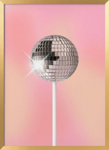 Disco Lollipop | Poster - Gold Frame Interior