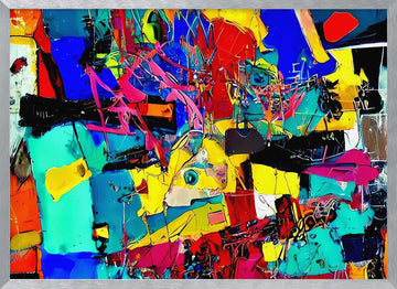 Colorful Urban Energy | Poster - Silver Frame Interior