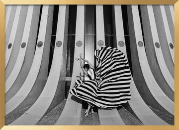 Graceful Striped Dancer | Poster - Gold Frame Interior