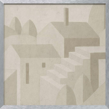 Subtle Town | Poster - Silver Frame Interior