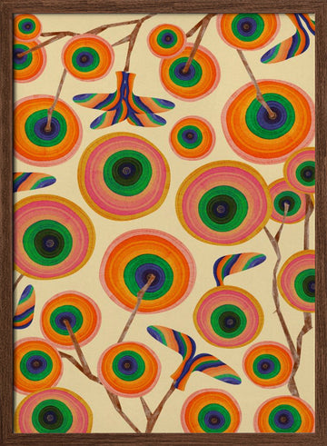 Rainfield | Poster - Walnut Frame Interior