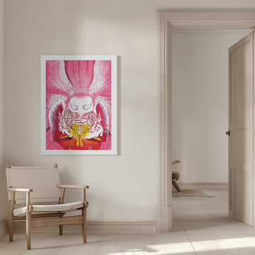 Vibrant Orchid Bloom | Canvas - Room Interior 1