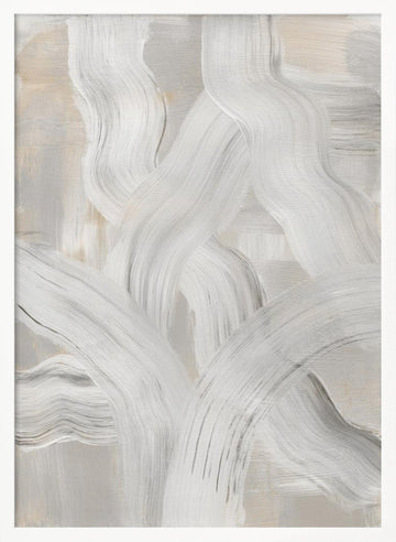 Abstract Brush Strokes 126 | Poster - White Frame Interior
