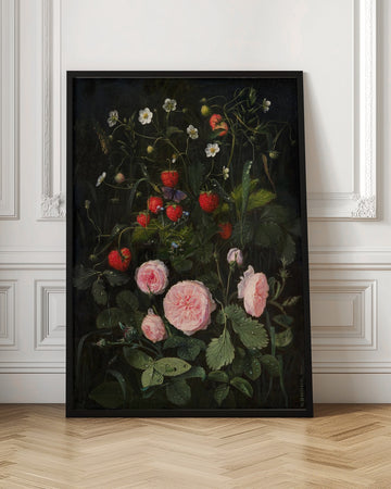 Still Life With Roses and Strawberries | Poster - Room Interior 1