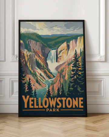 Yellowstone Canyon Falls | Poster - Room Interior 1