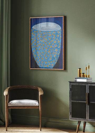 Blue Daisy Vase | Poster - Room Interior 2