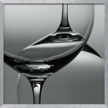 Elegant Glass Reflections | Poster - Silver Frame Interior