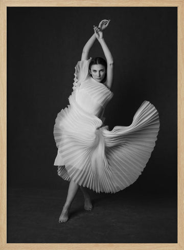 Elegant Dancing Woman | Poster - Wood Frame Interior