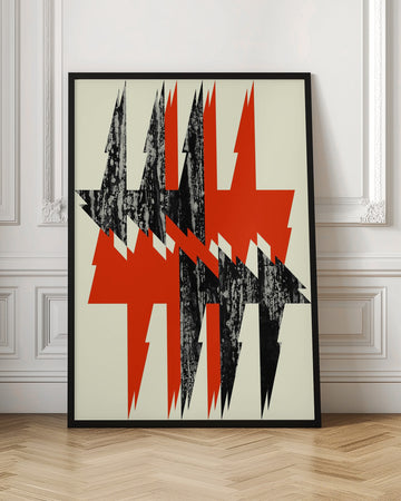 Bold Jagged Lightning | Poster - Room Interior 1