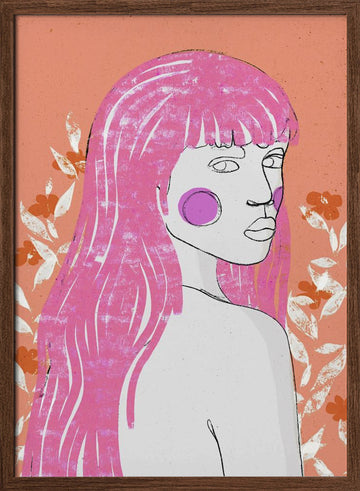 Blossom Gaze | Poster - Walnut Frame Interior