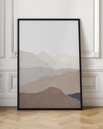 Muted Mountain Landscape | Poster - Room Interior 1