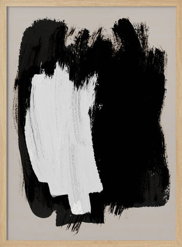 Abstract Brush Strokes 16 | Poster - Wood Frame Interior
