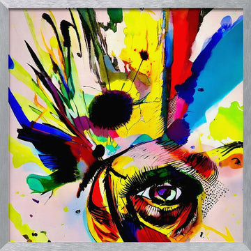 Vibrant Eye Splash | Poster - Silver Frame Interior