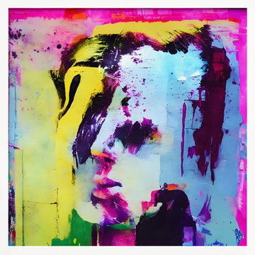 Vibrant Pop Expression | Poster - White Frame Interior