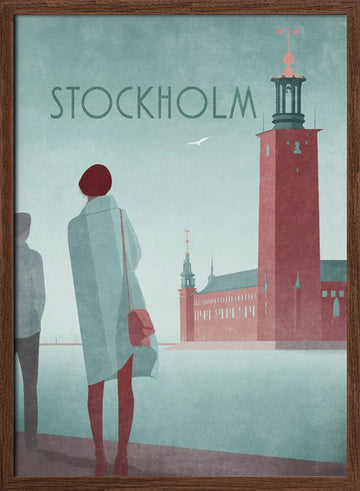 STOCKHOLM 2 - Stockholm City Hall | Poster - Walnut Frame Interior