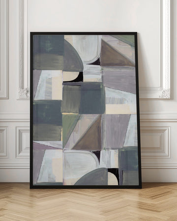 Geometric Patchwork Abstract | Poster - Room Interior 1