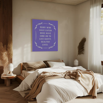 Happy Healthy Lives Quote | Canvas - Room Interior 2