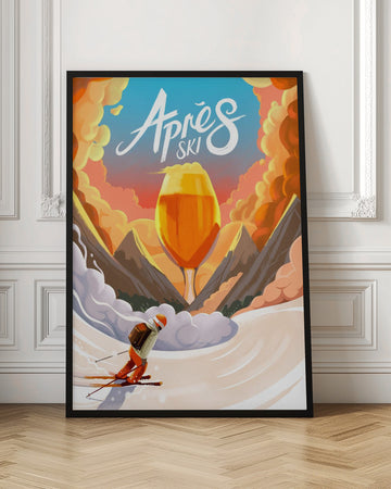 Après Ski Sunset Beer | Poster - Room Interior 1
