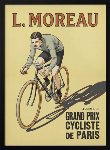 Vintage Cycling Race | Poster - Black Metal Frame Interior