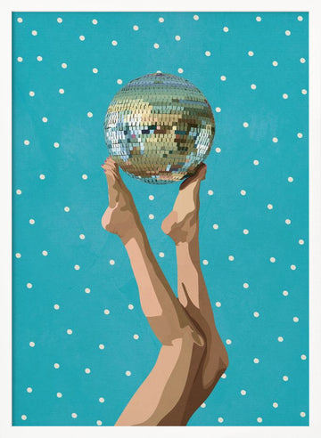 Dancing Disco Legs | Poster - White Frame Interior