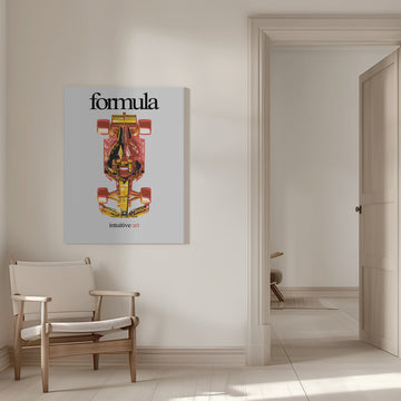 Vibrant Race Car Top View | Canvas - Room Interior 1