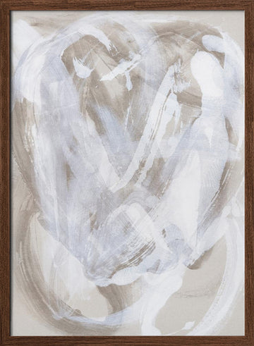 Abstract Brush Strokes 146 | Poster - Walnut Frame Interior
