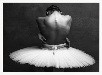Graceful Ballerina Back | Poster - White Frame Interior
