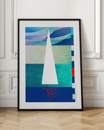 Minimalist Ocean Sail | Poster - Room Interior 1