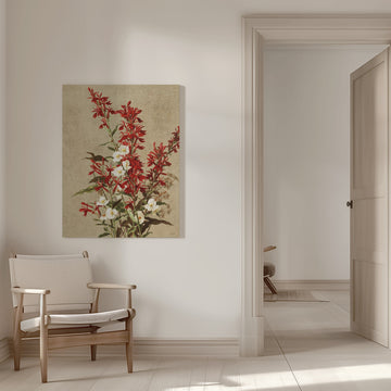 Cardinal Flowers | Canvas - Room Interior 1