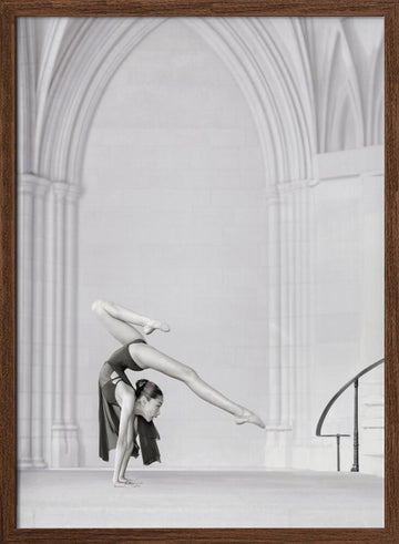 Elegant Dancer Archway | Poster - Walnut Frame Interior