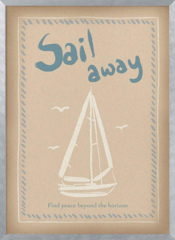 Sail Away Serenity | Poster - Silver Frame Interior