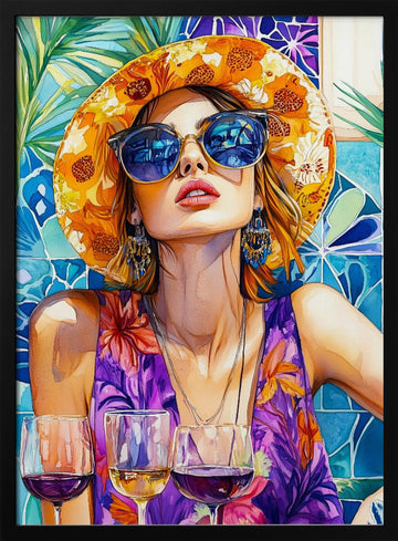 Vibrant Summer Style | Poster - Black Metal Frame Interior