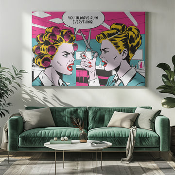 Pop Art Office Fight | Poster - Room Interior 1