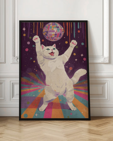 Happy Disco Cat | Poster - Room Interior 1