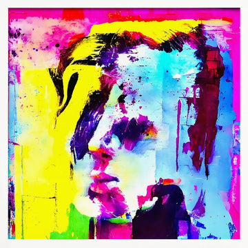 Vibrant Abstract Portrait | Poster - White Frame Interior
