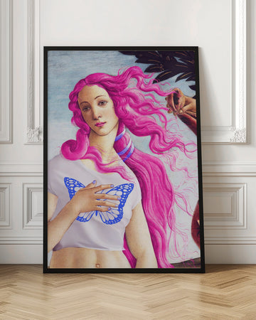 A Figure with Vibrant Pink Hair | Poster - Room Interior 1