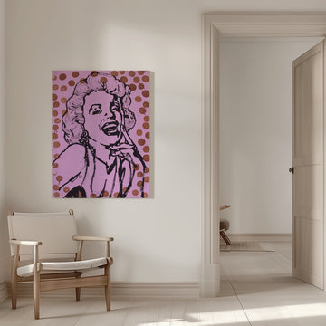 Laughing Pop Art Woman | Canvas - Room Interior 1