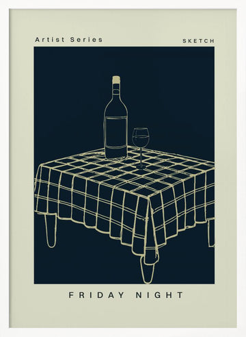 Fridaynightno02 | Poster - White Frame Interior