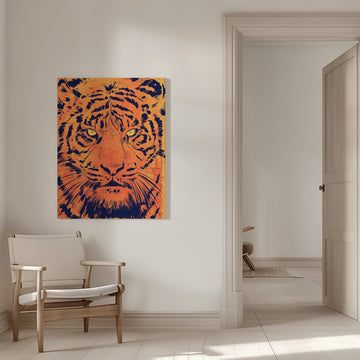 Intense Tiger Gaze | Canvas - Room Interior 1