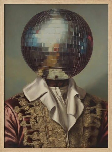 Baroque Disco Gentleman | Poster - Wood Frame Interior
