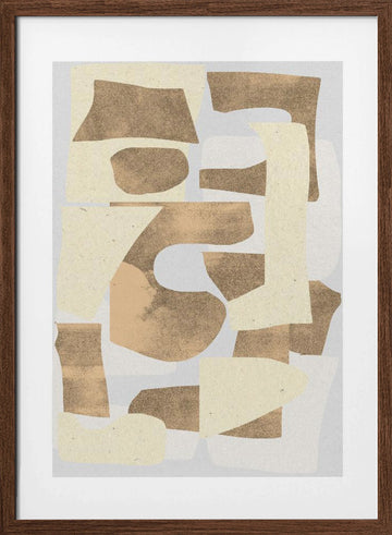 Earthy Fragments | Poster - Walnut Frame Interior