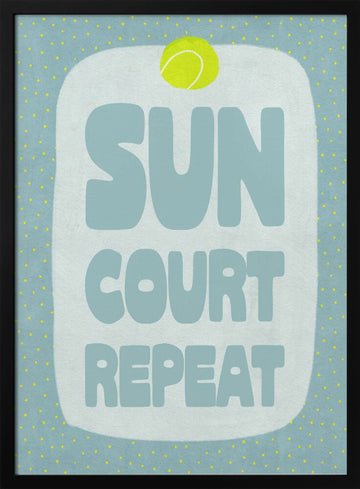Sun Court Repeat | Poster - Black Metal Frame Interior