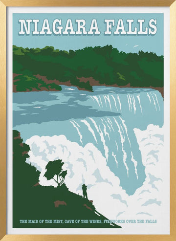 Majestic Niagara Falls | Poster - Gold Frame Interior