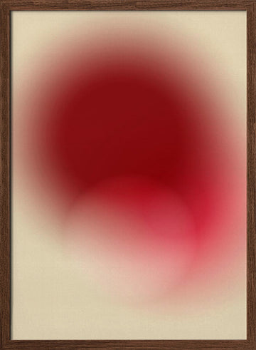 Red Gradient Aura | Poster - Walnut Frame Interior
