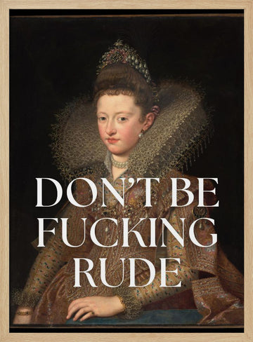 Sassy Royal Portrait | Poster - Wood Frame Interior